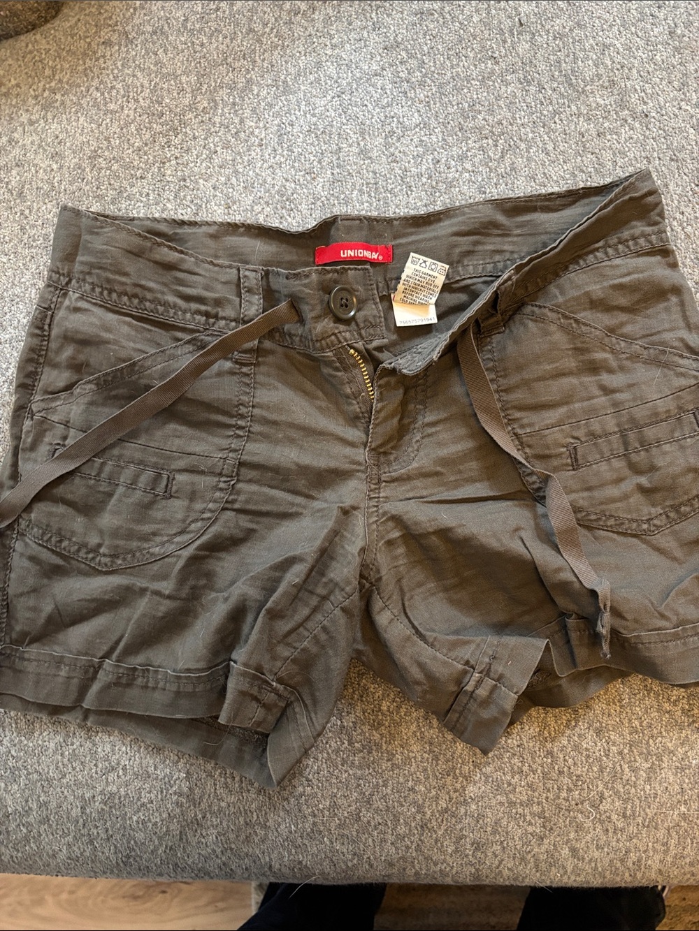 UNIONBAY Women's Chocolate Drawstring Cargo Shorts